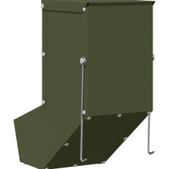vidaXL Kaninfeeder Oliven grøn 12,5 x 26 x 28,5 cm Koldvalset Stål
