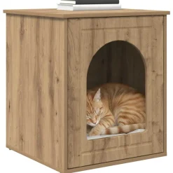 vidaXL Kat Hus Artisan eg 53 x 52 x 62 cm Konstrueret træ
