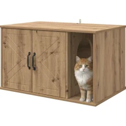 vidaXL Kat Hus Artisan eg 85 x 55 x 50 cm Konstrueret træ