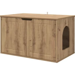 vidaXL Kat Hus Artisan eg 85 x 55 x 50,5 cm Konstrueret træ