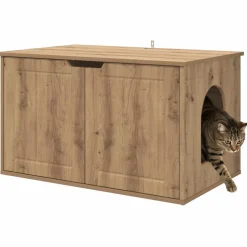 vidaXL Kat Hus Artisan eg 85 x 55 x 50,5 cm Konstrueret træ