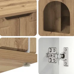 vidaXL Kat Hus Artisan eg 85 x 55 x 50,5 cm Konstrueret træ