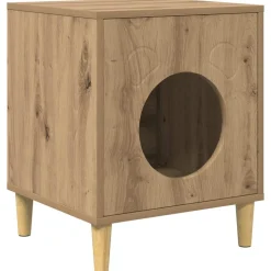 vidaXL Kat Hus Artisan eg 42,5 x 40 x 53 cm Konstrueret træ
