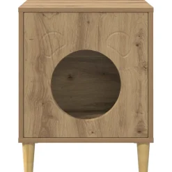vidaXL Kat Hus Artisan eg 42,5 x 40 x 53 cm Konstrueret træ