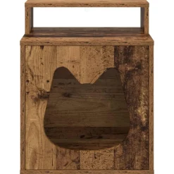 vidaXL Kat Hus Gammelt træ 42,5 x 40 x 53,5 cm Konstrueret træ