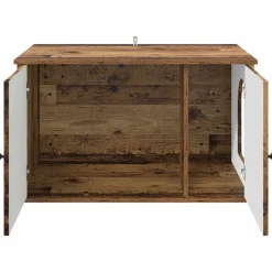 vidaXL Kat Hus Gammelt træ 85 x 55 x 50 cm Konstrueret træ