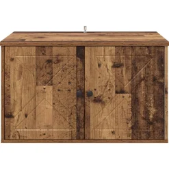 vidaXL Kat Hus Gammelt træ 85 x 55 x 50 cm Konstrueret træ