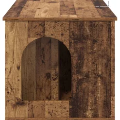 vidaXL Kat Hus Gammelt træ 85 x 55 x 50 cm Konstrueret træ