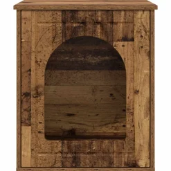 vidaXL Kat Hus Gammelt træ 53 x 52 x 62 cm Konstrueret træ