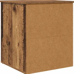 vidaXL Kat Hus Gammelt træ 53 x 52 x 62 cm Konstrueret træ