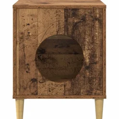 vidaXL Kat Hus Gammelt træ 42,5 x 40 x 53 cm Konstrueret træ