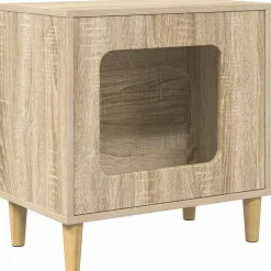 vidaXL Kat Hus Sonoma 51 x 30 x 52 cm Konstrueret træ