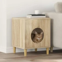 vidaXL Kat Hus Sonoma 42,5 x 40 x 53 cm Konstrueret træ