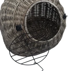 vidaXL kattetransport 45x35x35 cm naturpil grå