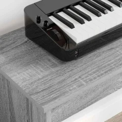 vidaXL Keyboard Stand Grå Sonoma 120 x 32 x 64 cm Konstrueret træ