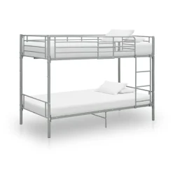 vidaXL køjeseng 90x200 cm metal grå