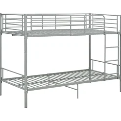 vidaXL køjeseng 90x200 cm metal grå