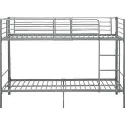 vidaXL køjeseng 90x200 cm metal grå