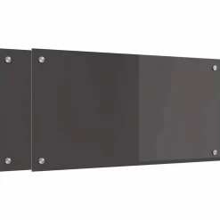 vidaXL Køkkenbacksplash 2 pcs Mørkegrå 80 x 40 cm hærdet glas