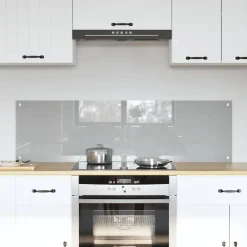 vidaXL Køkkenbacksplash 2 pcs Lysegrå 70 x 40 cm hærdet glas