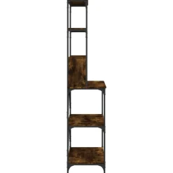 vidaXL køkkenreol 6 hylder 90x40x180 cm konstrueret træ røget egetræ