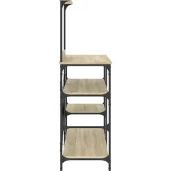 vidaXL køkkenreol 90x40x132 cm konstrueret træ og metal sonoma-eg