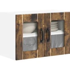 vidaXL Køkkenskab Lucca 2 pcs Røget eg 60 x 31 x 40 cm Konstrueret træ