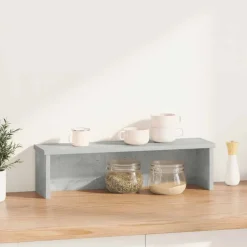 vidaXL køkkenstativ kan stables 50x15x16 cm konstrueret træ betongrå