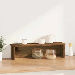 vidaXL køkkenstativ kan stables 50x15x16 cm konstrueret træ antikt træ
