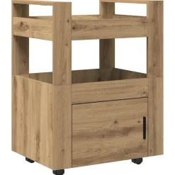 vidaXL Køkkenvogn artisan eg 60 x 45 x 80 cm Konstrueret træ