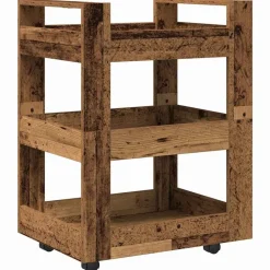 vidaXL Køkkenvogn Egetræ 60 x 45 x 80 cm Konstrueret træ
