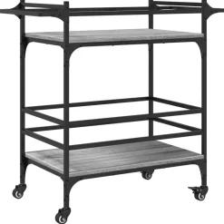 vidaXL køkkenvogn 82x40x78,5 cm konstrueret træ grå sonoma-eg