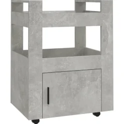 vidaXL køkkenvogn 60x45x80 cm konstrueret træ betongrå