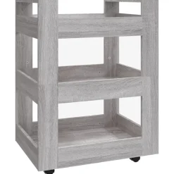 vidaXL køkkenvogn 60x45x80 cm konstrueret træ grå sonoma-eg