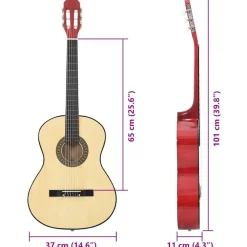 vidaXL klassisk guitar for begyndere 4/4 39