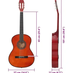 vidaXL klassisk guitar for begyndere 4/4 39