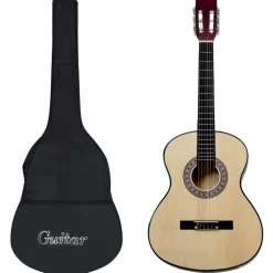 vidaXL klassisk guitar med taske for begyndere 4/4 39"