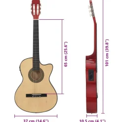 vidaXL klassisk western cutaway guitar med equalizer og 6 strenge
