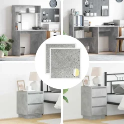 vidaXL Klæbende Skrue Cover 2 pcs Beton Grå Ø 20 x 0,5 mm Coated Papir