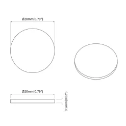 vidaXL Klæbende Skrue Cover 2 pcs Beton Grå Ø 20 x 0,5 mm Coated Papir