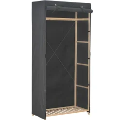 vidaXL klædeskab 79 x 40 x 170 cm stof grå
