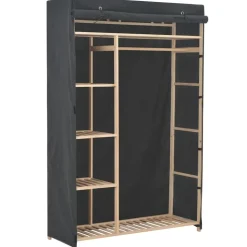vidaXL klædeskab 110 x 40 x 170 cm stof grå