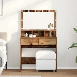 vidaXL Klædeskab Gammelt træ 80 x 41 x 134,5 cm Konstrueret træ