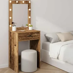 vidaXL Klædeskab Gammelt træ 50 x 41 x 135 cm Konstrueret træ