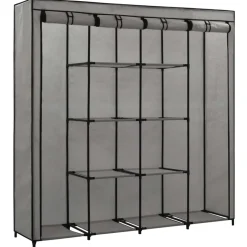 vidaXL klædeskab med 4 rum 175 x 45 x 170 cm grå