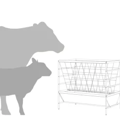 vidaXL Kælvfoderholder Oliven grøn 100 x 60 x 90 cm Koldvalset Stål