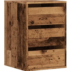 vidaXL kommode til hjørne 40x41x58 cm konstrueret træ antikt træ