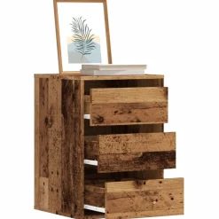 vidaXL kommode til hjørne 40x41x58 cm konstrueret træ antikt træ