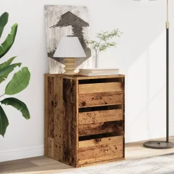 vidaXL kommode til hjørne 40x41x58 cm konstrueret træ antikt træ