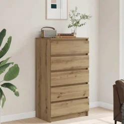 vidaXL kommode 60x36x103 cm konstrueret træ kunsteg